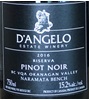 D'Angelo Riserva Pinot Noir 2012